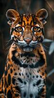 A close up of a leopard in the wild photo