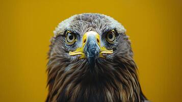 A close up of an eagle photo