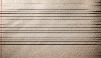 Blank Lined Paper Ready for Writing Notes, Lists, or Creative Ideas in a Classroom or Office Setting photo