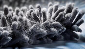 Dust and Lint Accumulation on a Dark Surface With Soft Texture Observed in a Close-Up Shot photo