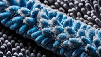 Detailed View of Soft Blue and Gray Surface Textures With Fuzzy Elements Creating an Intriguing Pattern photo