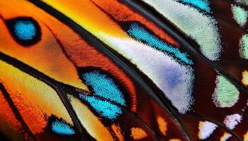 Vibrant Colors of Butterfly Wings Showcasing Intricate Patterns in Natural Sunlight photo