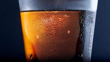 Refreshing Beverage Served in a Chilled Glass With Condensation Highlighting Its Cold Temperature photo