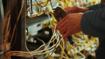 Connection procedure UTP cable, Twisting Cable Tool Twisted Pair Ethernet UTP Cat 5, Crimping RJ45 LAN cable, Stepping to crimping RJ45 connector. 6 video