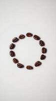 Coffee Beans Circle Isolated White Background. photo