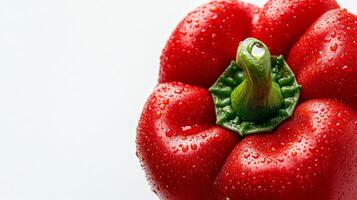 Red Bell Pepper with Water Drops photo