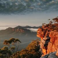 The blue mountains, australia photo