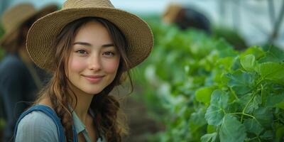 farmer supervising a agricultural project photo