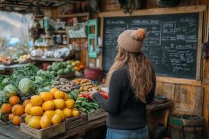 a woman running a community co-op photo