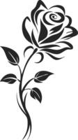 Graceful Hand-Drawn Flower Bouquet Timeless Black and White Botanical Art vector