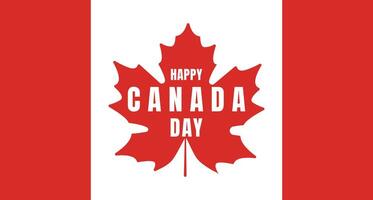 happy Canada Day flat minimalistic illustration. vector