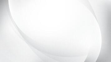 Abstract white and gray gradient background with curve lines and dot pattern, halftone effect, illust vector