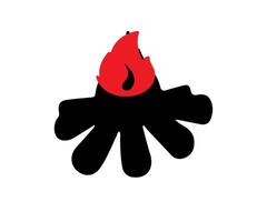 a fire icon on a white background vector