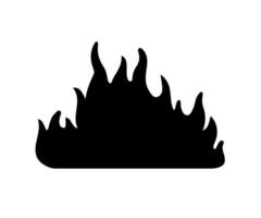 a black and white silhouette of a flame vector