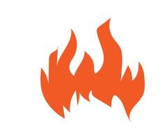 icon a red fire on a white background vector