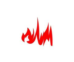 a fire icon graphic design vector