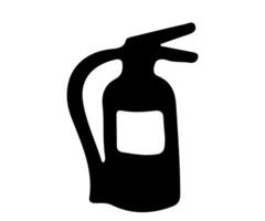 fire extinguisher icon illustration on white background vector