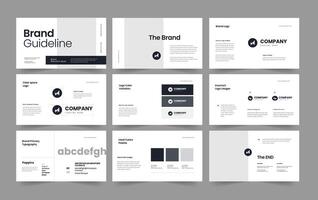 brand guide presentation brand guideline template logo book design vector
