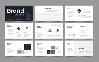 Brand guideline presentation template brand guide design vector