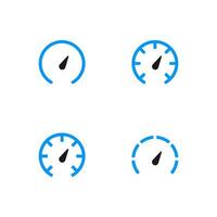 Speedometer icon set. Set of tachometer icons. vector