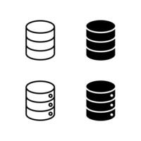 Database icon set. Database icon vector