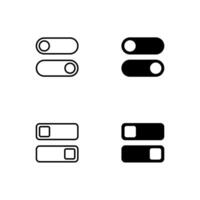 On and Off toggle switch buttons. Switch button. On off icon. vector