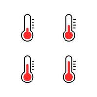 Thermometer icon. Temperature icon set. Weather icon. vector