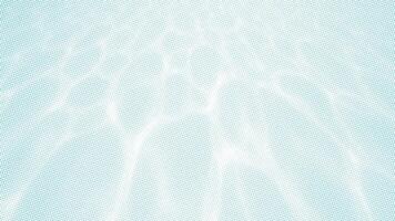 Dotted halftone texture of sun glare on the sea bottom. One blue color overlay or backdrop. vector