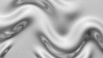 Chrome pattern with wavy dotted halftone texture on a white background. Abstract polka design. Metallic perforated mesh. grunge illustration. vector