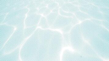 Sun glare on the sandy seabed. Water ripple sandy beach bottom textured dotted halftone design. Sunlight reflection top view lake, river, ocean, and sea on a sandy floor background. 1 color vector
