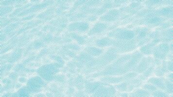 Water ripple surface with sunlight reflections in dotted halftone style, summer holiday texture top view. Beach, ocean clean and deep water. 1 color backdrop vector
