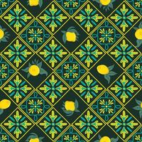 Seamless azulejos ceramic design tiles pattern traditional geometric background texture vector