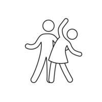 A man and woman dancing together in a line vector