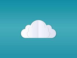 White 3d clouds set isolated on a blue background. Render soft round cartoon fluffy clouds icon in the blue sky vector