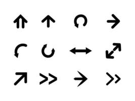 Modern Arrow icon set isolated on white background vector