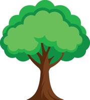 Smiling Leafy Tree , Adorable and Fun Illustration vector