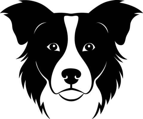 Loyal Dog Head Silhouette Vectors Graphic for Digital Use