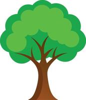 Happy Green Tree Cartoon , Fun and Friendly Design vector