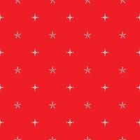 Seamless white shining star on red background vector