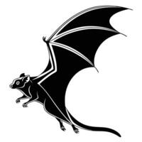 Black And White Bat Illustration Design vector