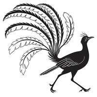 Black And White Bird Silhouette vector