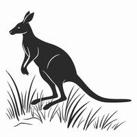 Kangaroo Illustration In Simple Style vector