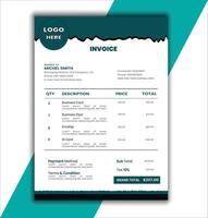 Invoice Design Layout vector