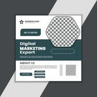 Social Media Post Design with simple and minimal layout vector