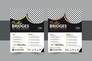 Clean and Minimal Construction Flyer Design vector