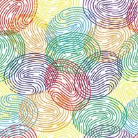 Seamless background made from colorful fingerprints. Multicolor pattern for your design. Rainbow colors. vector