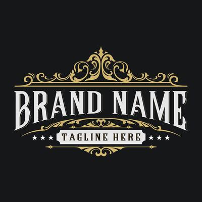 luxury ornament logo. writing in ornamental frame concept. for jewelry, boutiques, hotels, labels, barbers and for products that want to look elegant