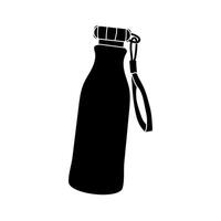 Stylish reusable water bottle with a convenient carrying strap for daily hydration needs vector