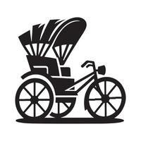 Unique Rickshaw Silhouette for Branding vector