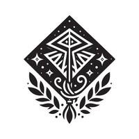 Silhouette of Box Kite for Digital Projects vector